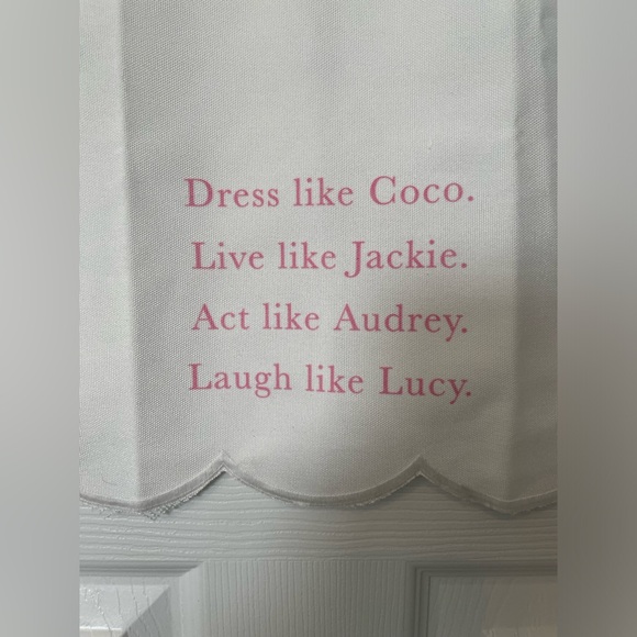 Other - Kitchen Towel - white with pink letters
